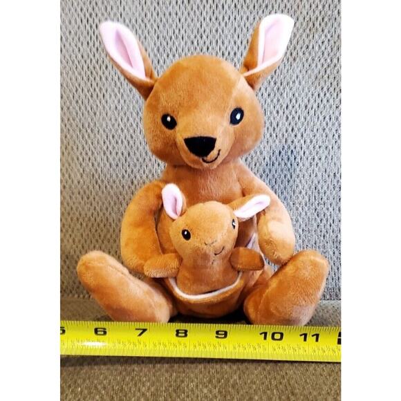 8 Inch RMS International Kangaroo With Baby In Pouch Stuffed Animal Plush Toy - Picture 10 of 11